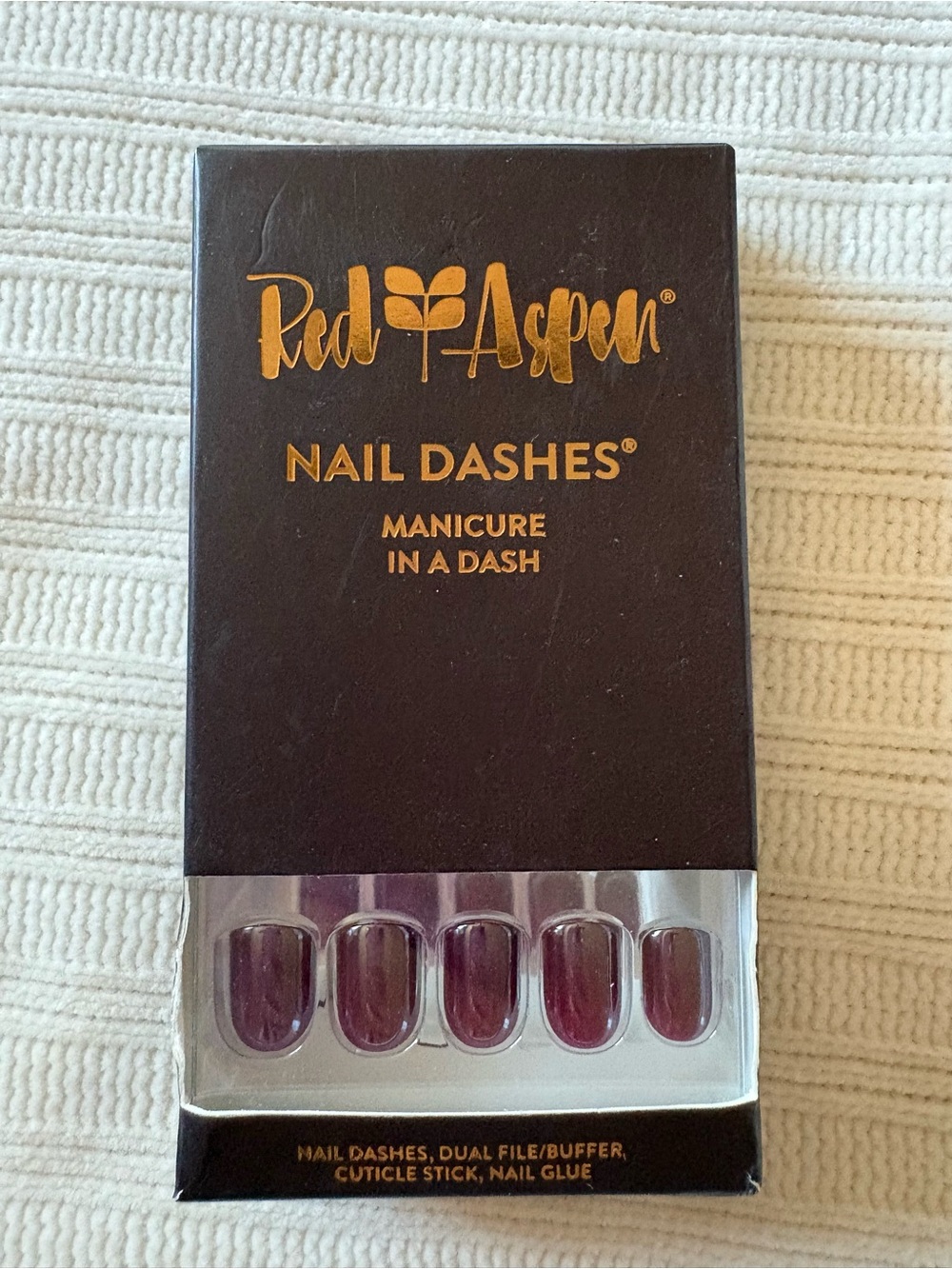 Red Aspen Nail Dashes Press-On Nails Brown Tina Loves A Turkey Trot